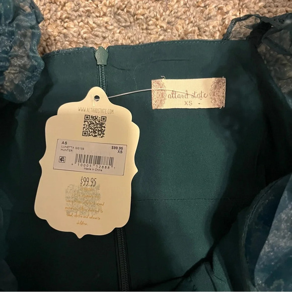 NWT Altar’d State Lunette Mini Dress | Hunter Green | New | Party | Size XS - Picture 4 of 4